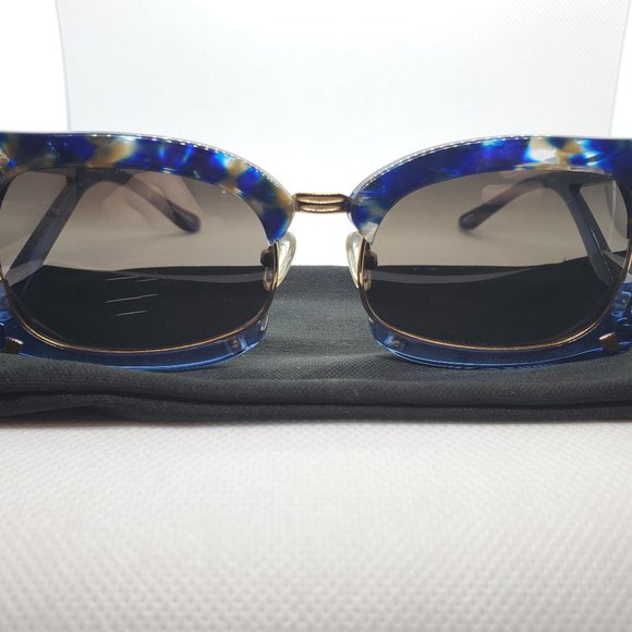 LINDA FARROW X PRABAL GURUNG Blue Sunglasses main image 8